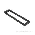 Manija de puertas de vidrio impermeable de acero inoxidable negro